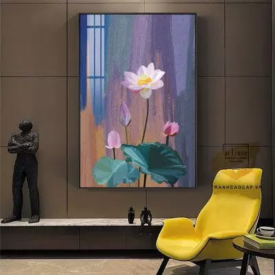 Tranh Hoa lá, Khung Nhôm, Tranh in trên Canvas Size: 60*90 cm P/N: AZ1-1655-KN-CANVAS-60X90
