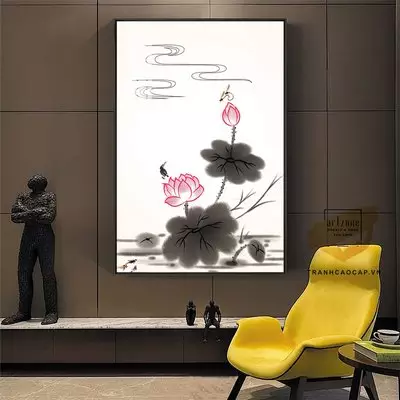 Tranh Hoa lá, Khung Nhôm, Tranh in trên Canvas Size: 60*90 cm P/N: AZ1-1656-KN-CANVAS-60X90