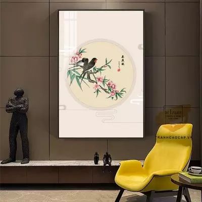 Tranh Hoa lá, Khung Nhôm, Tranh in trên Canvas 80X120 cm P/N: AZ1-1686-KN-CANVAS-80X120