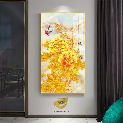 Tranh Hoa lá, Khung Nhôm, Tranh in trên Canvas Size: 60*120 cm P/N: AZ1-1769-KN-CANVAS-60X120
