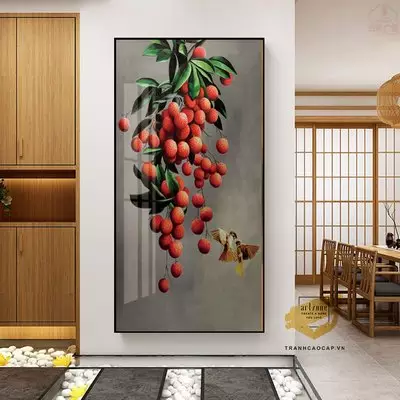Tranh Hoa lá, Khung Nhôm, Tranh in trên Canvas 50*100 cm P/N: AZ1-2560-KN-CANVAS-50X100