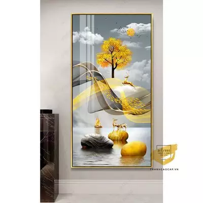 Tranh Phong cảnh, Khung Composite, Tranh in trên Canvas Size: 50X100 P/N: AZ1-2213-KC-CANVAS-50X100