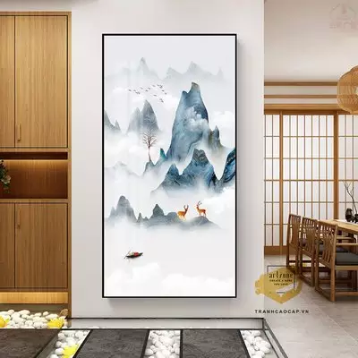 Tranh Phong cảnh, Khung Composite, Tranh in trên Canvas Size: 45X90 cm P/N: AZ1-2551-KC-CANVAS-45X90