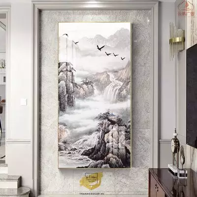 Tranh Phong cảnh, Khung Composite, Tranh in trên Canvas Size: 65*130 cm P/N: AZ1-2807-KC-CANVAS-65X130