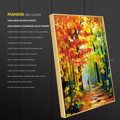 Tranh Decor in trên vải Canvas Chung cư cao cấp Phong cách sơn dầu 65*50 cm P/N: AZ1-0256-KC-CANVAS-65X50