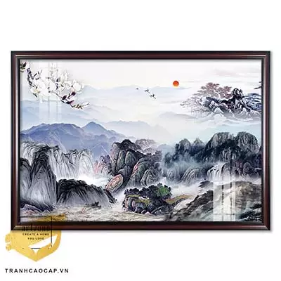 Tranh Sơn thuỷ Trang trí in trên Canvas Decor Kích thước 90X60 Az1-2977-Kc5-Canvas-90X60