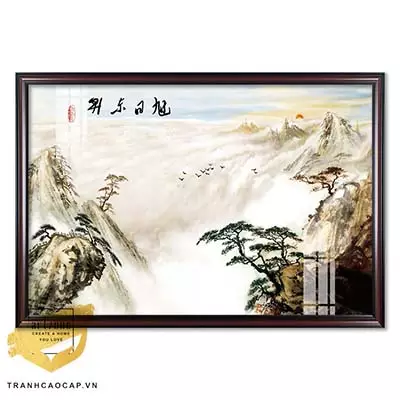 Tranh phong cảnh Sơn thuỷ in trên Canvas Decor 105X70 cm Az1-2962-Kc5-Canvas-105X70