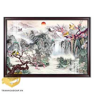 Tranh Sơn thuỷ vải Canvas Decor 75X50 cm Az1-2989-Kc5-Canvas-75X50