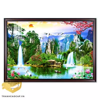 Tranh Sơn thuỷ vải Canvas Decor 60X40 cm Az1-2920-Kn-Canvas-60X40