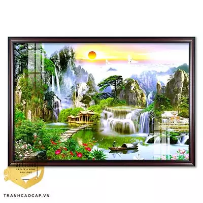 Tranh phong cảnh in trên Canvas Sơn thuỷ Trang trí 90X60 Az1-2914-Kc5-Canvas-90X60