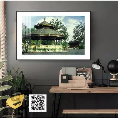 Tranh trang trí treo tường tiệm Cafe Canvas Phong cảnh Hà Nội xưa cổ điển 45*30 P/N: AZ1-0956-KC5-CANVAS-45X30