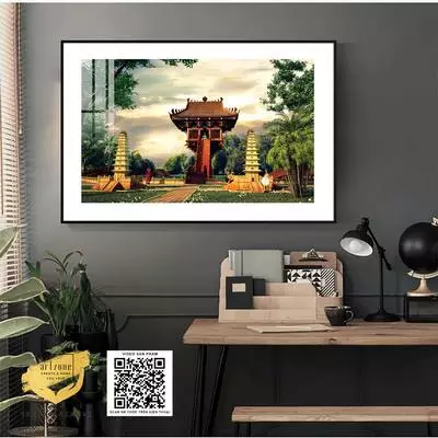 Tranh Decor đẹp in trên Mica Đài loan treo tường tiệm cafe Hà Nội xưa 80X120 cm P/N: AZ1-0961-KN-MICA-80X120