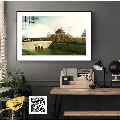 Tranh trang trí Chất lượng Decor phòng khách Hà Nội xưa in trên Mica Đài loan Kích thước: 100X150 cm P/N: AZ1-0964-KN-MICA-100X150