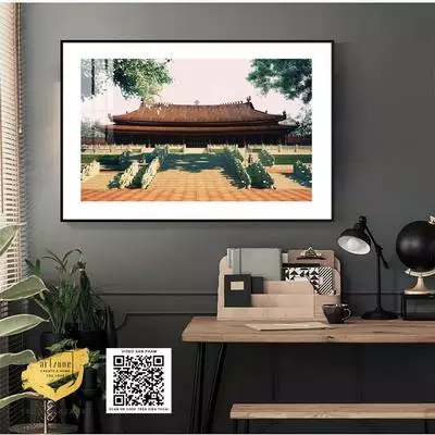 Tranh uy tín in trên vải Canvas treo tường phòng khách Phong cảnh Hà Nội xưa 60*40 cm P/N: AZ1-0968-KN-CANVAS-60X40