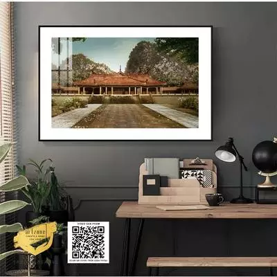 Tranh Phong cảnh Hà Nội xưa treo tường phòng khách vải Canvas Kích thước: 135X90 P/N: AZ1-0976-KN-CANVAS-135X90