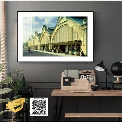 Tranh trang trí Decor tiệm cafe tinh tế in trên Canvas Kích thước: 150X100 cm P/N: AZ1-0986-KC5-CANVAS-150X100