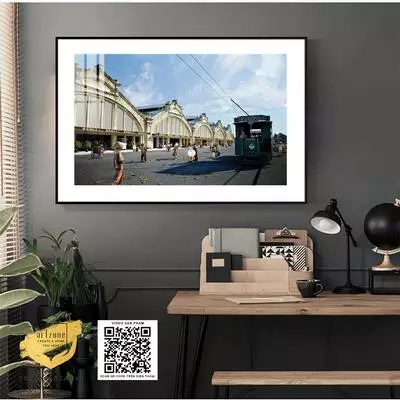 Tranh nhẹ nhàng trang trí quán cafe Hà Nội xưa in trên vải Canvas Kích thước: 90*60 cm P/N: AZ1-0995-KN-CANVAS-90X60