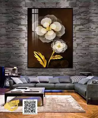 Tranh treo tường hoa lá giá xưởng in trên Canvas Size: 100X150 cm P/N: AZ1-0753-KC-CANVAS-100X150