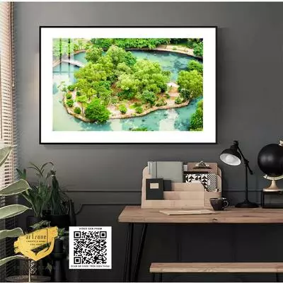 Tranh phong cảnh trang trí in trên Mica Đài loan Nhà liền kề Giá rẻ Size: 90X60 P/N: AZ1-1022-KC-MICA-90X60