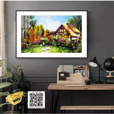 Tranh phong cảnh in trên vải Canvas Decor Nhà hàng Đẹp 150*100 cm P/N: AZ1-1071-KN-CANVAS-150X100