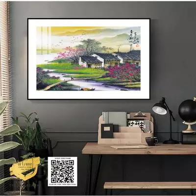 Tranh phong cảnh in trên vải Canvas treo tường Nhà hàng 90*60 cm P/N: AZ1-1074-KN-CANVAS-90X60