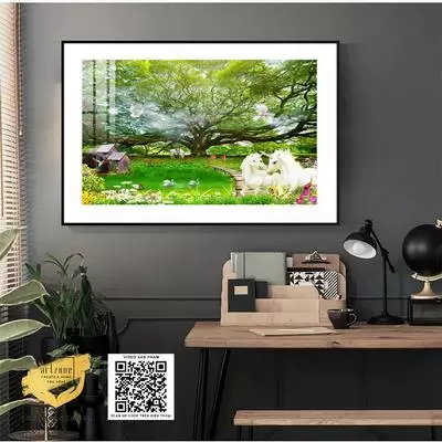 Tranh phong cảnh vải Canvas trang trí Chung cư giá xưởng 90X60 cm P/N: AZ1-1113-KN-CANVAS-90X60