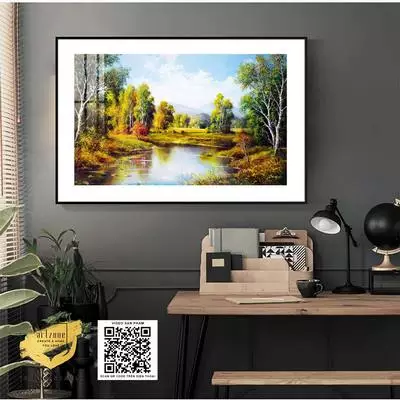 Tranh phong cảnh trang trí Nhà hàng Đẹp vải Canvas Size: 120X80 cm P/N: AZ1-1125-KN-CANVAS-120X80