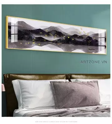 Tranh trang trí phòng ngủ in trên vải Canvas Chung cư Giá rẻ Size: 150*50 P/N: AZ1-0149-KC5-CANVAS-150X50