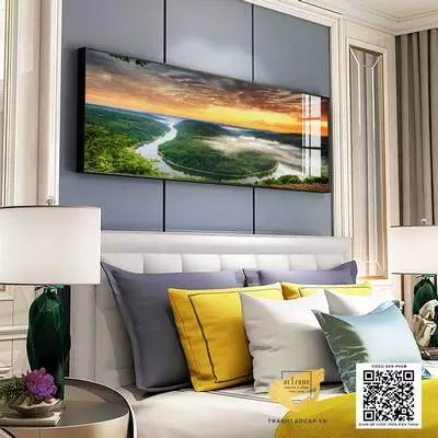 Tranh trang trí phòng ngủ in trên vải Canvas Chất lượng cao Size: 180*60 P/N: AZ1-0589-KC5-CANVAS-180X60