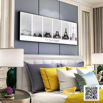 Tranh Decor phòng ngủ chung cư cao cấp Đẹp in trên Mica Size: 120*40 cm P/N: AZ1-0595-KN-MICA-120X40