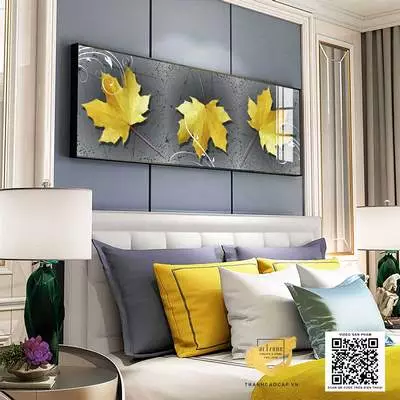 Tranh treo tường in trên vải Canvas phòng ngủ chung cư cao cấp Nhẹ nhàng 135*45 cm P/N: AZ1-0612-KC5-CANVAS-135X45