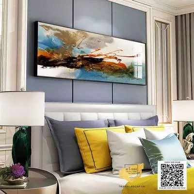 Tranh vải Canvas trang trí phòng ngủ chung cư cao cấp Chất lượng cao 150X50 P/N: AZ1-0627-KC5-CANVAS-150X50