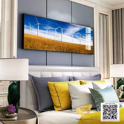 Tranh vải Canvas treo tường phòng ngủ chung cư cao cấp Bền 210X70 P/N: AZ1-0637-KC5-CANVAS-210X70
