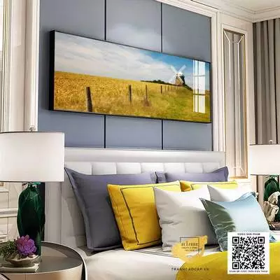 Tranh trang trí phòng ngủ chung cư cao cấp in trên Canvas Size: 120X40 cm P/N: AZ1-0640-KN-CANVAS-120X40