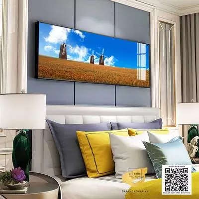 Tranh treo tường phòng ngủ vải Canvas khách sạn Giá rẻ Size: 120X40 P/N: AZ1-0641-KC5-CANVAS-120X40