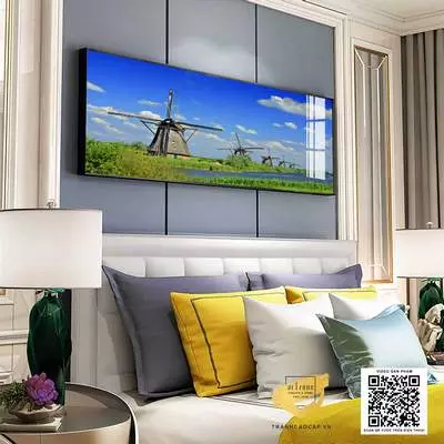 Tranh treo tường phòng ngủ chung cư cao cấp Tinh tế Canvas Size: 165*55 cm P/N: AZ1-0648-KC5-CANVAS-165X55