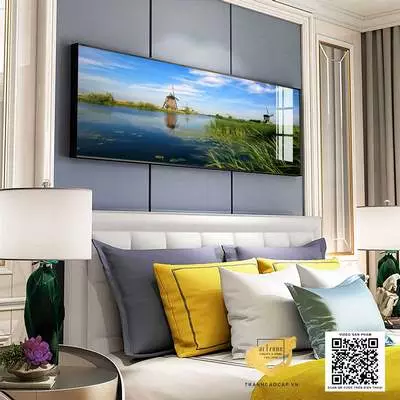 Tranh in trên vải Canvas treo tường phòng ngủ chung cư cao cấp Bền 210*70 P/N: AZ1-0655-KC5-CANVAS-210X70