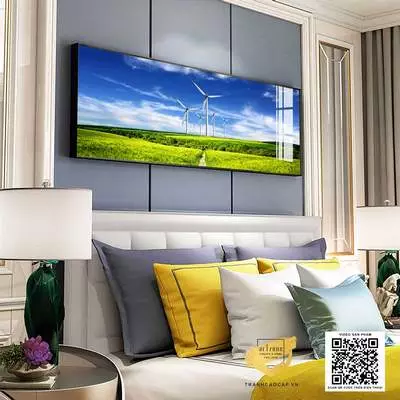 Tranh trang trí phòng ngủ chung cư cao cấp Tinh tế Canvas Size: 165*55 cm P/N: AZ1-0656-KC5-CANVAS-165X55