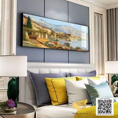 Tranh vải Canvas treo tường phòng ngủ chung cư cao cấp Chất lượng cao 135X45 P/N: AZ1-0662-KN-CANVAS-135X45
