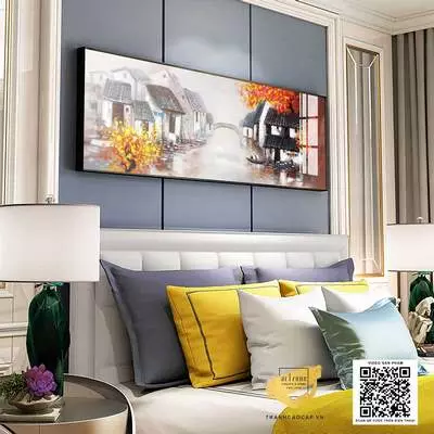 Tranh treo tường phòng ngủ Chung cư Tinh tế vải Canvas Size: 135X45 cm P/N: AZ1-0673-KC5-CANVAS-135X45