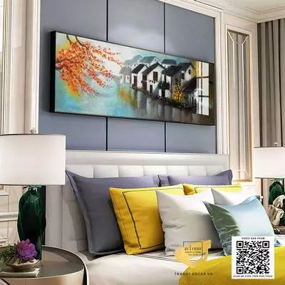 Tranh trang trí phòng ngủ vải Canvas chung cư cao cấp Đơn giản Size: 150X50 P/N: AZ1-0674-KC5-CANVAS-150X50