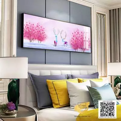 Tranh trang trí phòng ngủ chung cư cao cấp Canvas Size: 135*45 cm P/N: AZ1-0687-KC5-CANVAS-135X45
