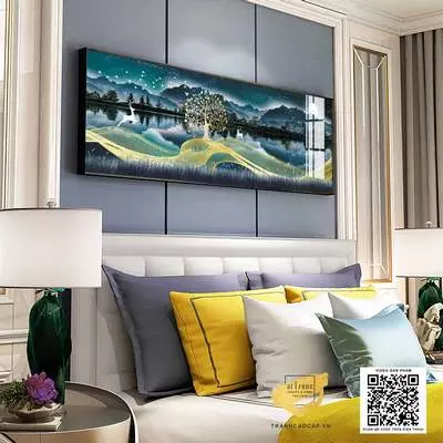 Tranh treo tường phòng ngủ vải Canvas Chung cư Giá rẻ Size: 150X50 P/N: AZ1-0698-KC5-CANVAS-150X50