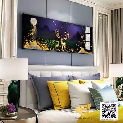 Tranh in trên vải Canvas treo tường phòng ngủ chung cư cao cấp Chất lượng cao 150*50 P/N: AZ1-0709-KC5-CANVAS-150X50