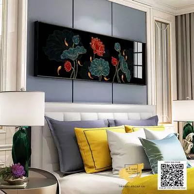 Tranh treo tường phòng ngủ chung cư cao cấp Tinh tế vải Canvas Size: 165X55 cm P/N: AZ1-0738-KC5-CANVAS-165X55
