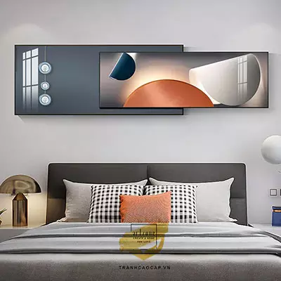 Tranh treo tường phòng ngủ Chung cư in trên Canvas Size: 100X40-90X30 cm P/N: AZ2-0016-KN-CANVAS-100X40-90X30