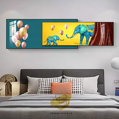 Tranh trang trí phòng ngủ vải Canvas Chất lượng cao Size: 125X50-120X40 P/N: AZ2-0038-KN-CANVAS-125X50-120X40