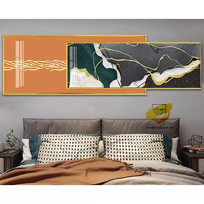 Tranh vải Canvas Decor phòng ngủ chung cư cao cấp Chất lượng cao 150X60-150X50 P/N: AZ2-0155-KN-CANVAS-150X60-150X50
