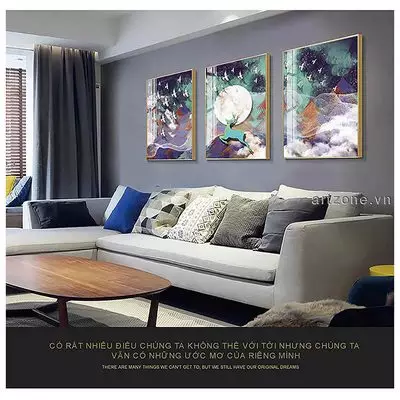 Tranh trang trí phòng khách giá xưởng in trên Canvas Size: 40X60-40X60-40X60 cm P/N: AZ3-0014-KN-CANVAS-40X60-40X60-40X60