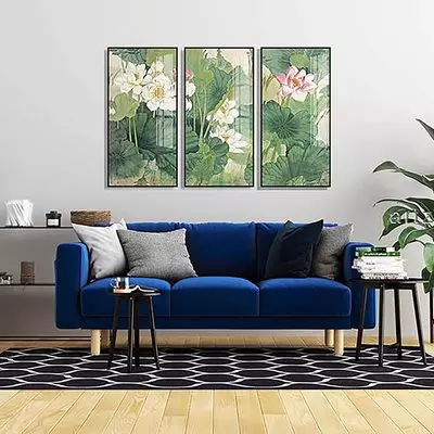 Tranh trang trí phòng khách chung cư cao cấp vải Canvas Size: 70X105-70X105-70X105 cm P/N: AZ3-0043-KC-CANVAS-70X105-70X105-70X105